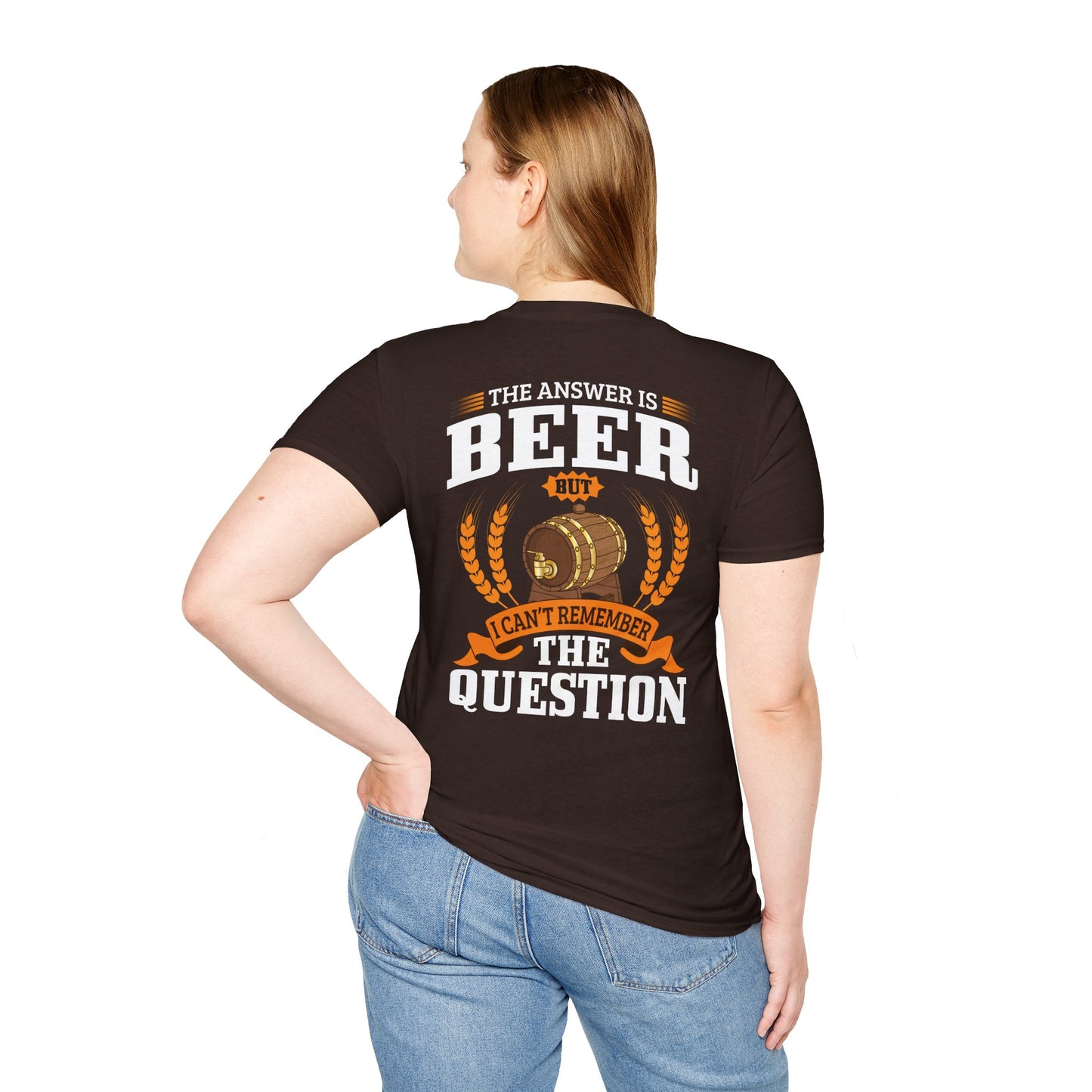 T-shirt « La réponse est la bière »