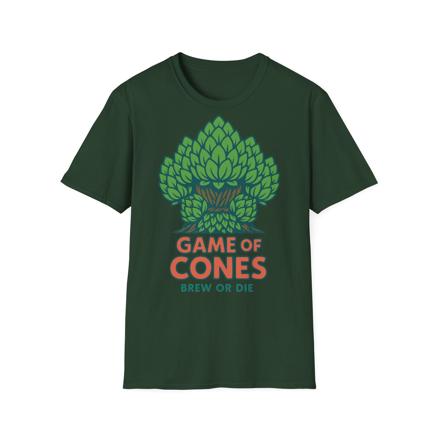Unisex Softstyle T-Shirt - Spiel der (Hopfen-)Zapfen