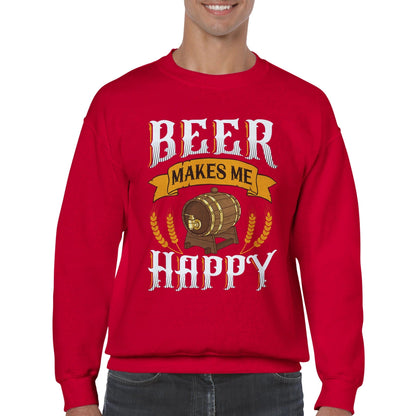 "Beer makes me happy" trui