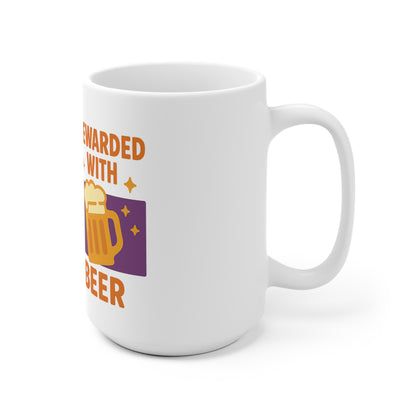 Keramische tas: powered by Coffee, rewarded with beer