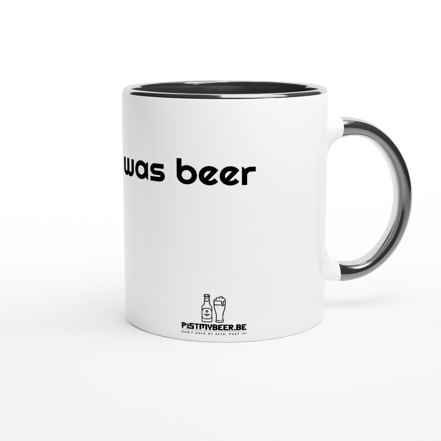 White 30cl Ceramic Mug with Colored Inside postmybeer